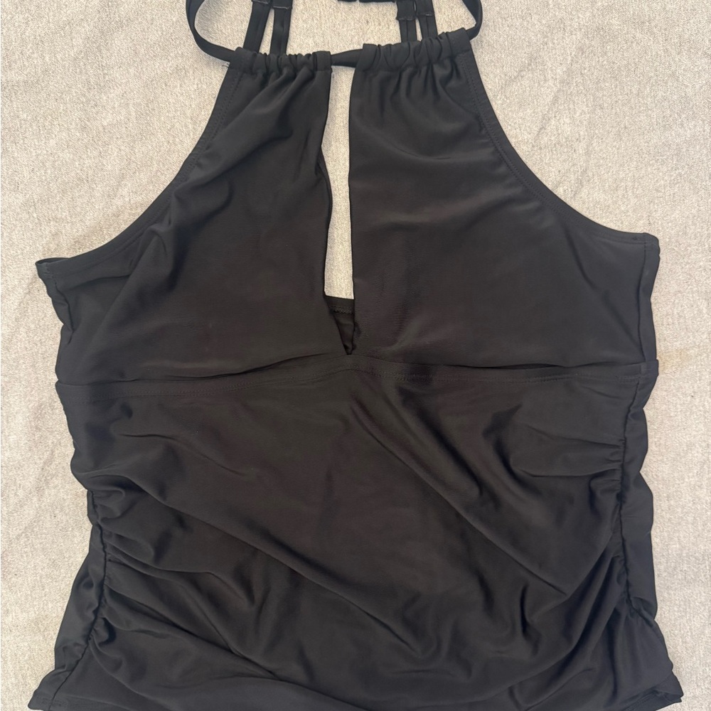 Black Halter tankini